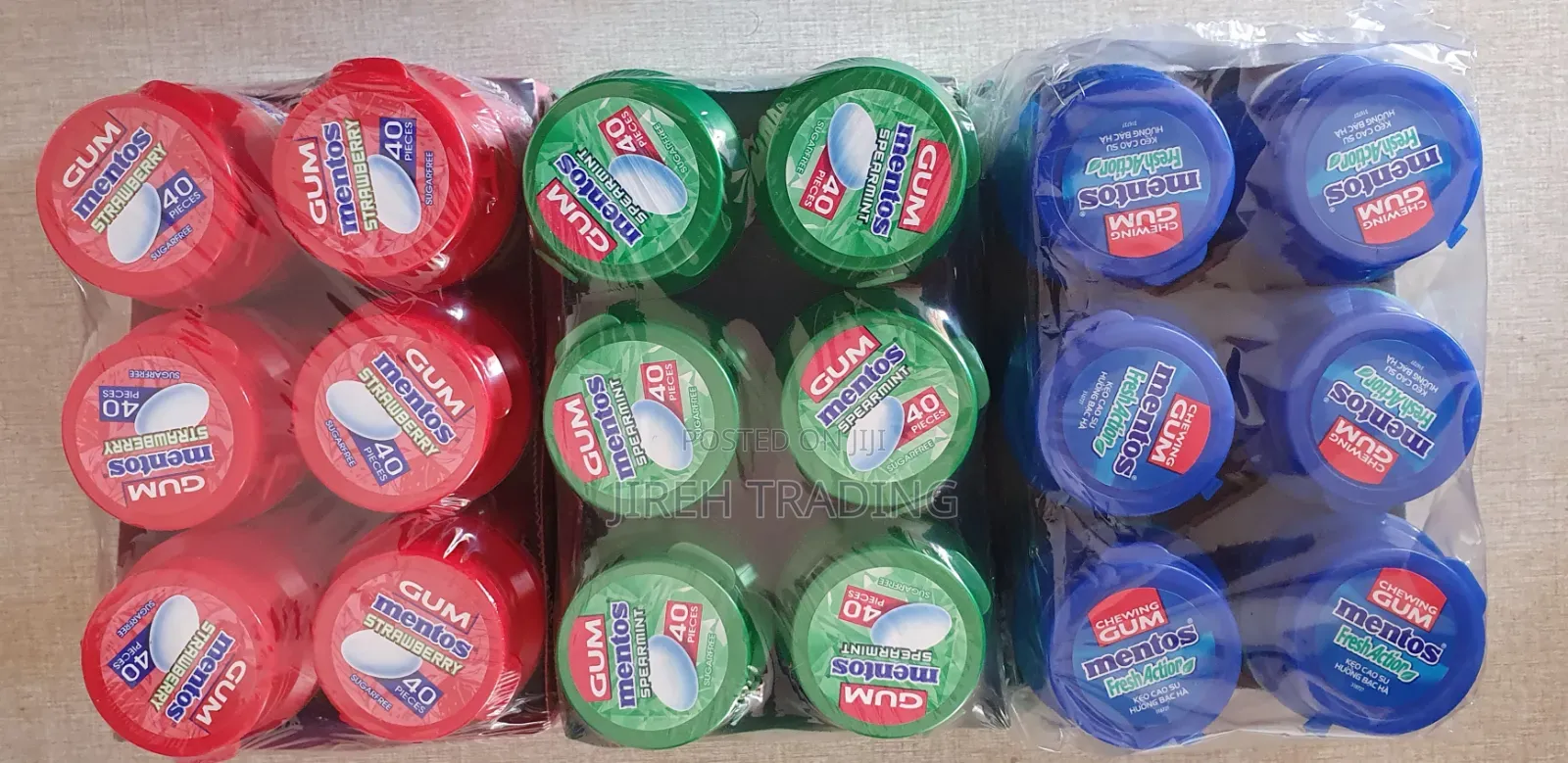 Mentos Sugar-Free Chewing Gum 6 × 56g Pack