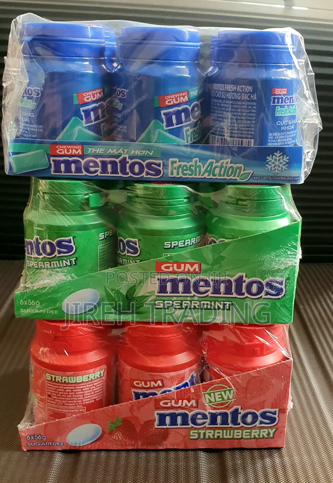 Mentos Sugar-Free Chewing Gum 6 × 56g Pack