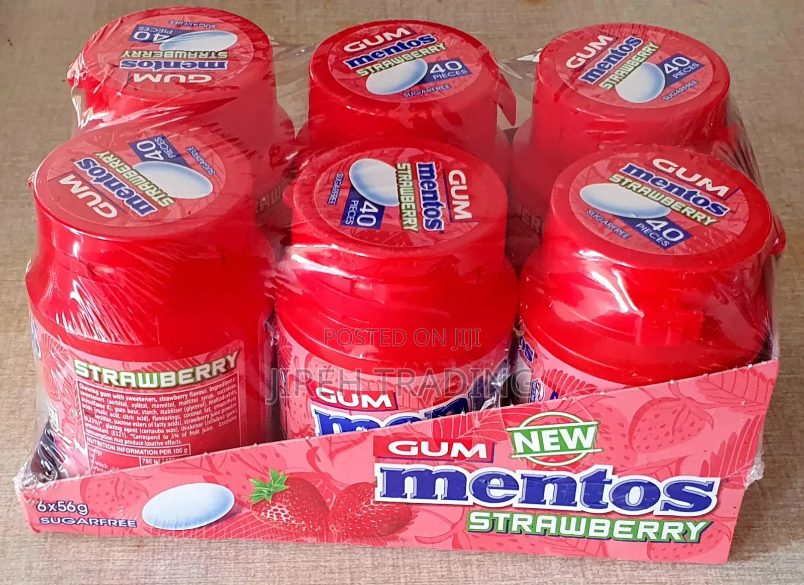 Mentos Sugar-Free Chewing Gum 6 × 56g Pack