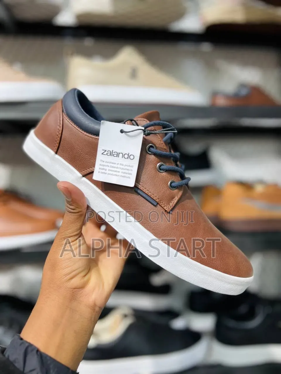 Zalando Pire One High Master Quality Flat Lather Shoes Made in Vietnam