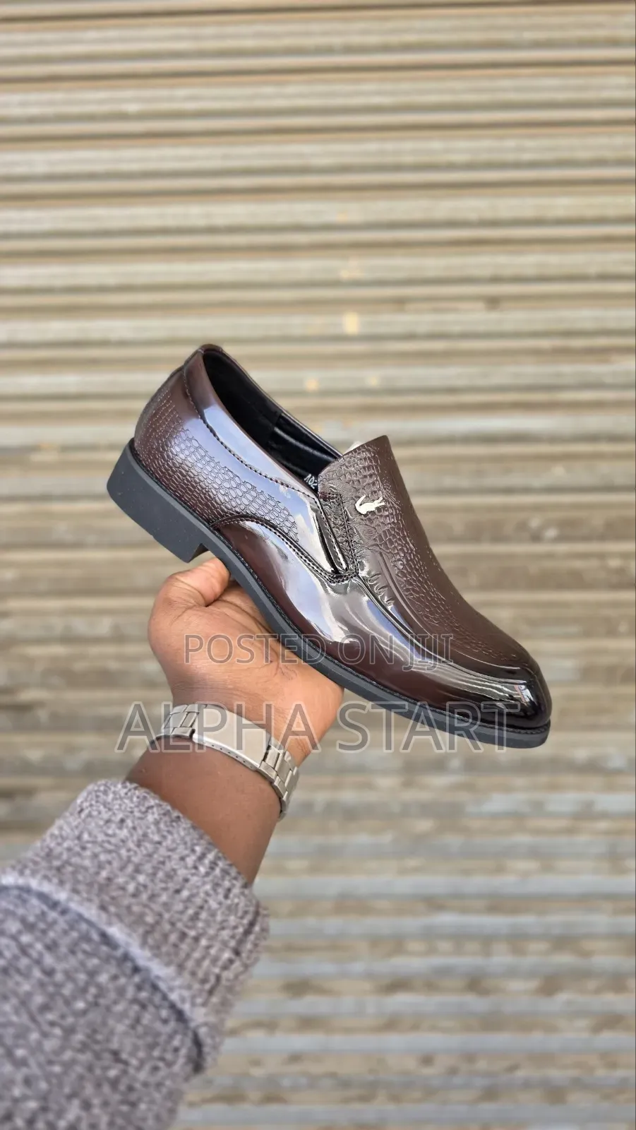 Lacoste Flat Shine Lather Shoes for Man's