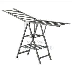 Heavy-Duty Stainless Steel Folding Clothes Drying Rack - Wing Style