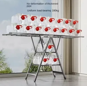 Heavy-Duty Stainless Steel Folding Clothes Drying Rack - Wing Style