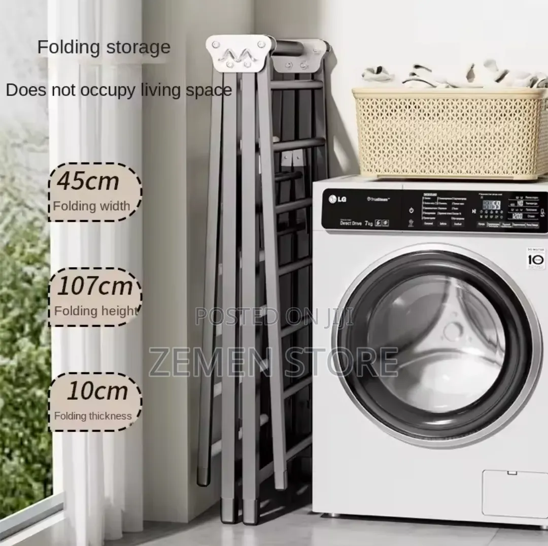 Heavy-Duty Stainless Steel Folding Clothes Drying Rack - Wing Style