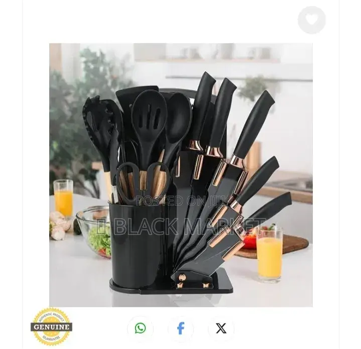 20 Piece Silicone Kitchenware(የሲልከን ግብሃቶች )