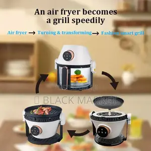D)(F 2 in 1 Air Fryer Grill