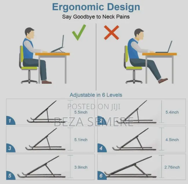 Brand New Foldable Laptop Stand – Adjustable Wireless Desk Riser