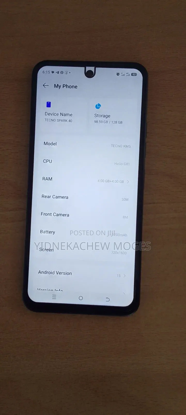 Tecno Spark 40 128 GB Black