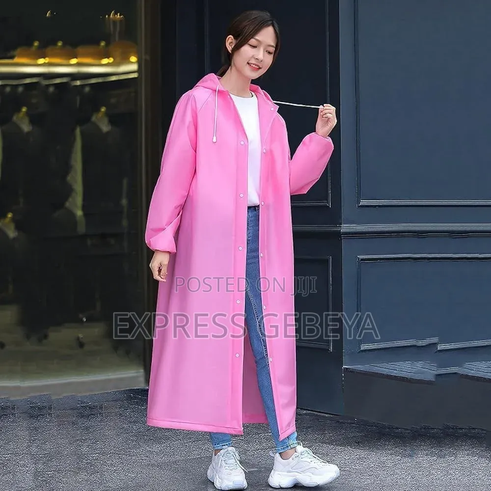 Reusable Waterproof Unisex Rain Coat የዝናብ ልብስ