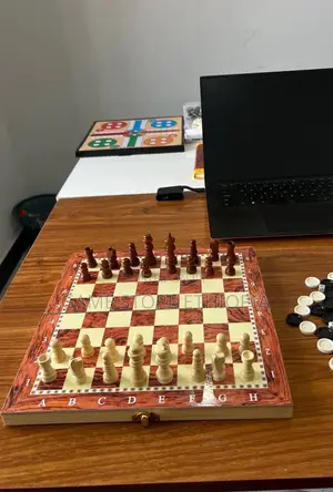 3in1 Wooden [Chess+Checkers +Backgammon ] [ ቼዝ +ዳማ+ባክጋመን ]30cm X 30cm