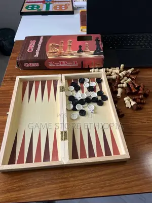 3in1 Wooden Game Set | [Chess+ Checkers ] | 3በ1 ጨዋታ [ ቼዝ + ዳማ ]