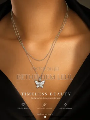Silver Plated Butterfly  Necklace