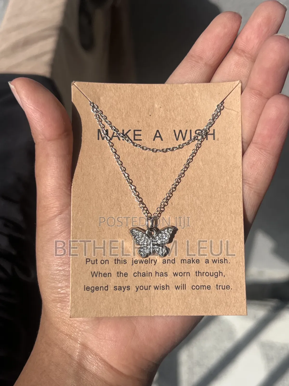 Silver Plated Butterfly  Necklace