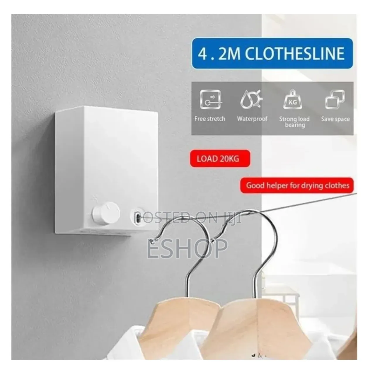 High-Tension Retractable Clothesline – No More Flimsy Lines