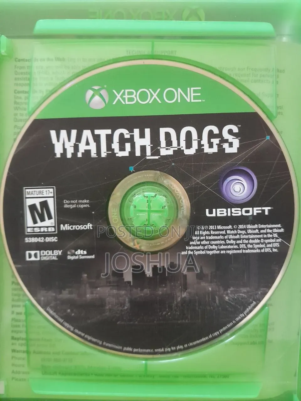 Xbox One Game Wach Dogs