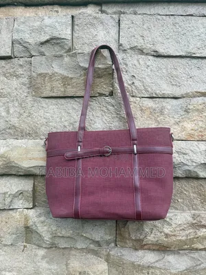 Burgundy Canvas Tote Bag