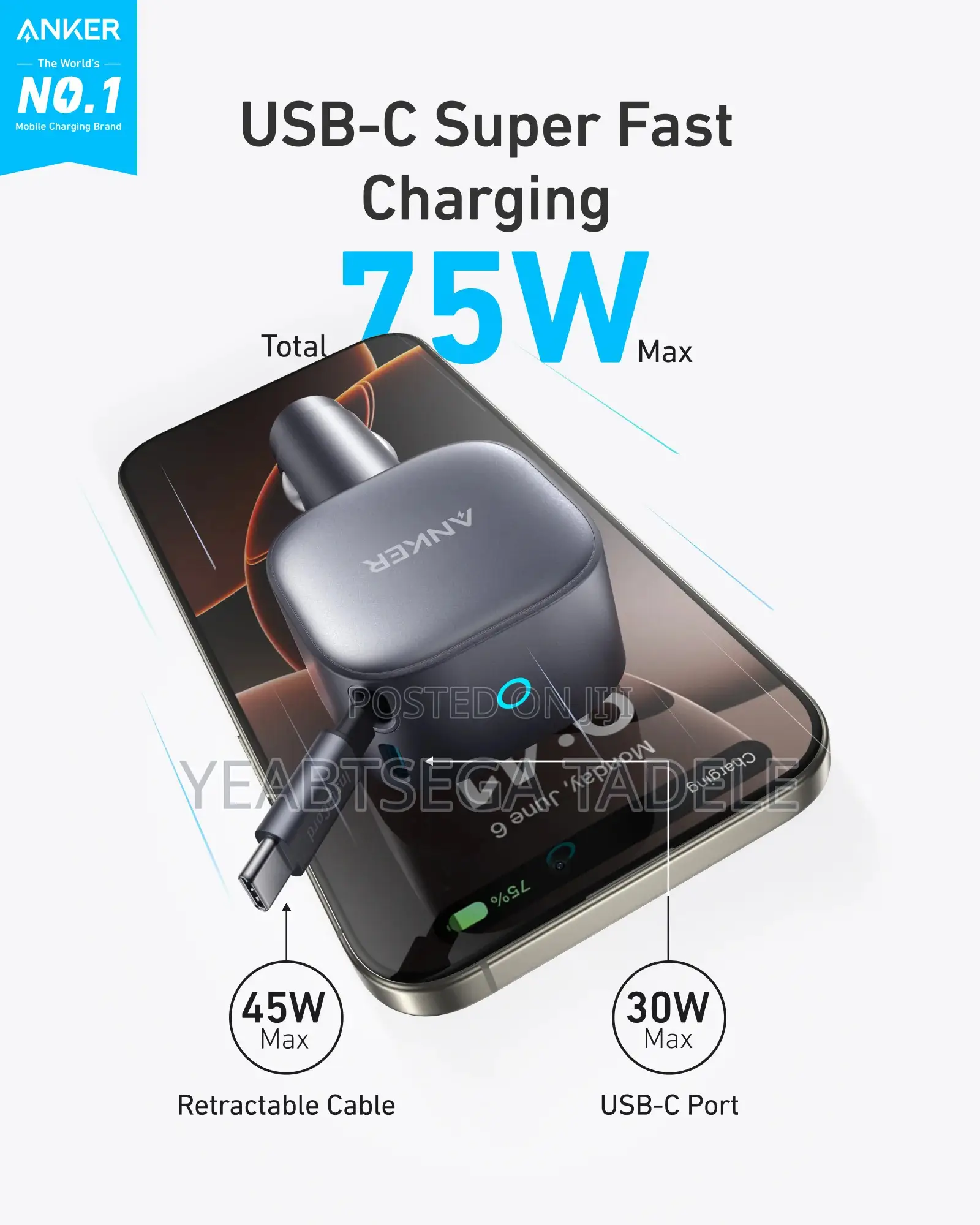 Anker Nano 75w Car Charger