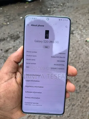 New Samsung Galaxy S20 Ultra 5G 256 GB Silver
