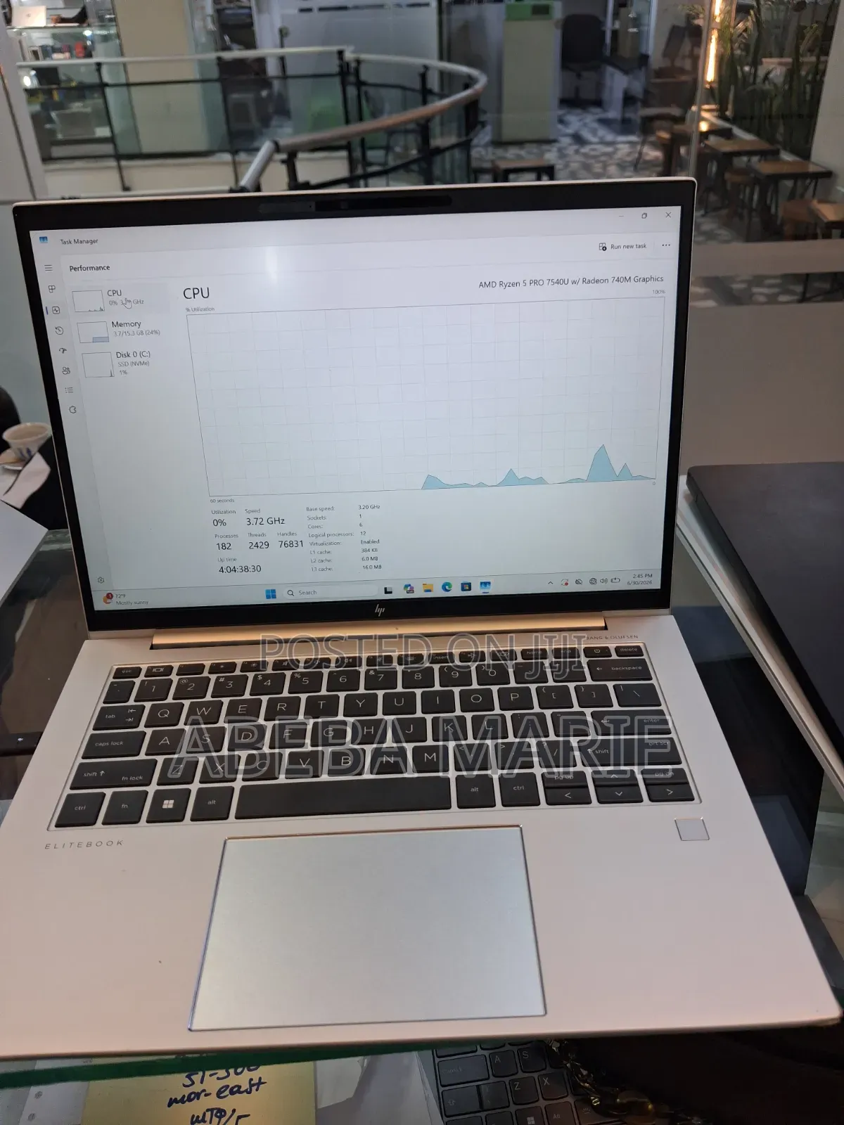 New Laptop HP EliteBook 845 G10 16GB AMD Ryzen 5 SSD 512GB