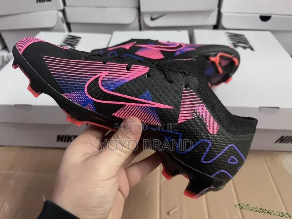 Nike Zoom Mercurial Vapor 15 Elite Soccer Cleats Black, Purple, Pink