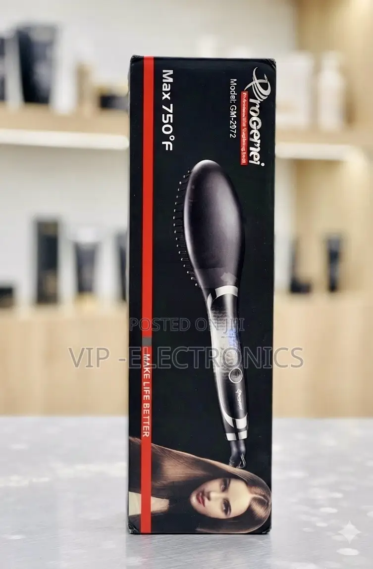 Progemei Professional Hair Straightener Brush (Model: Gm-2972