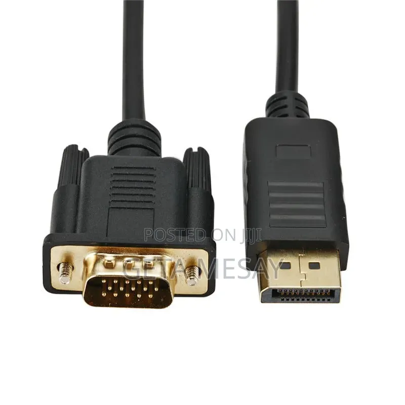 Displayport To Vga Cable - Premium Dp Male To Vga Male