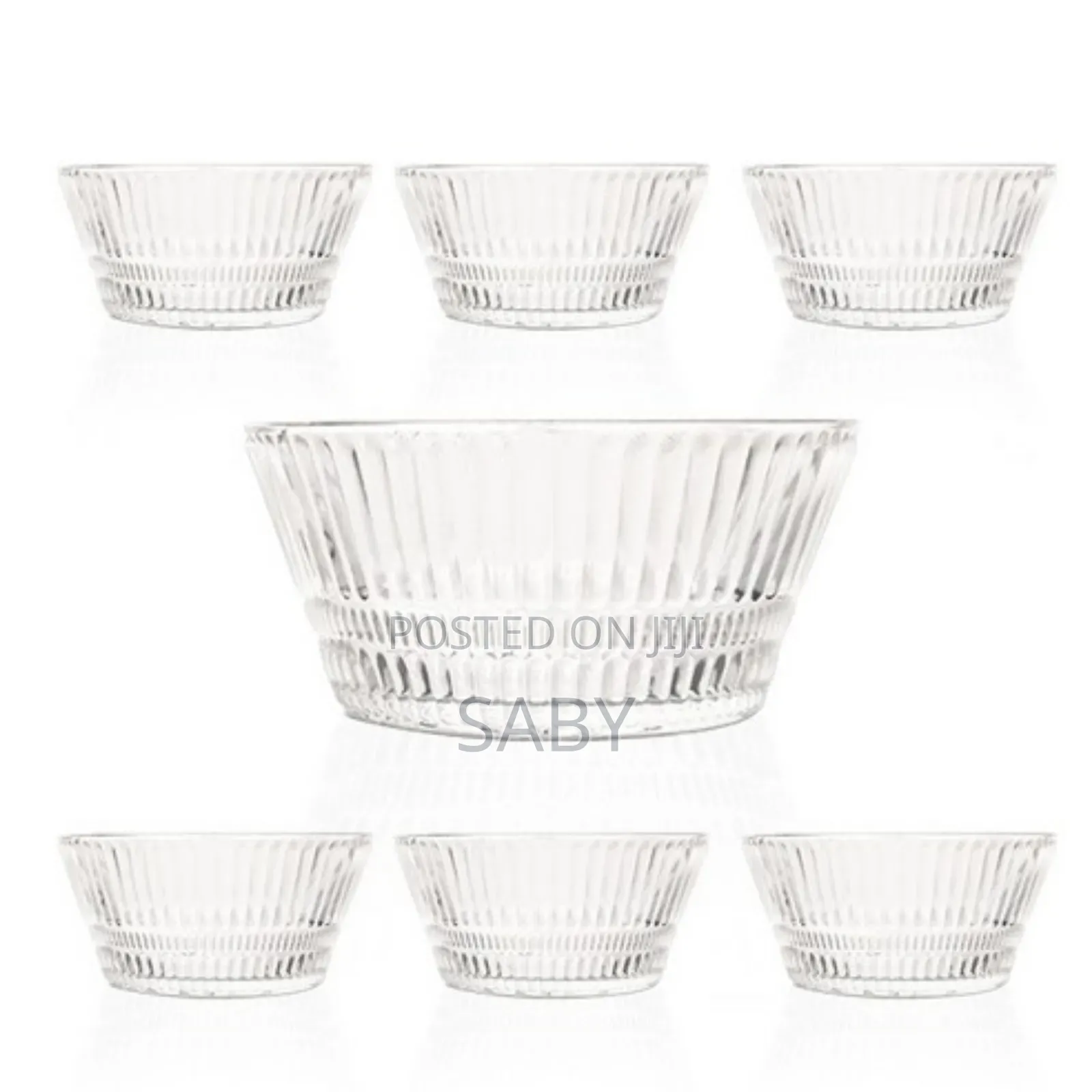 7 Piece Ice Cream Fruit Glass Cup