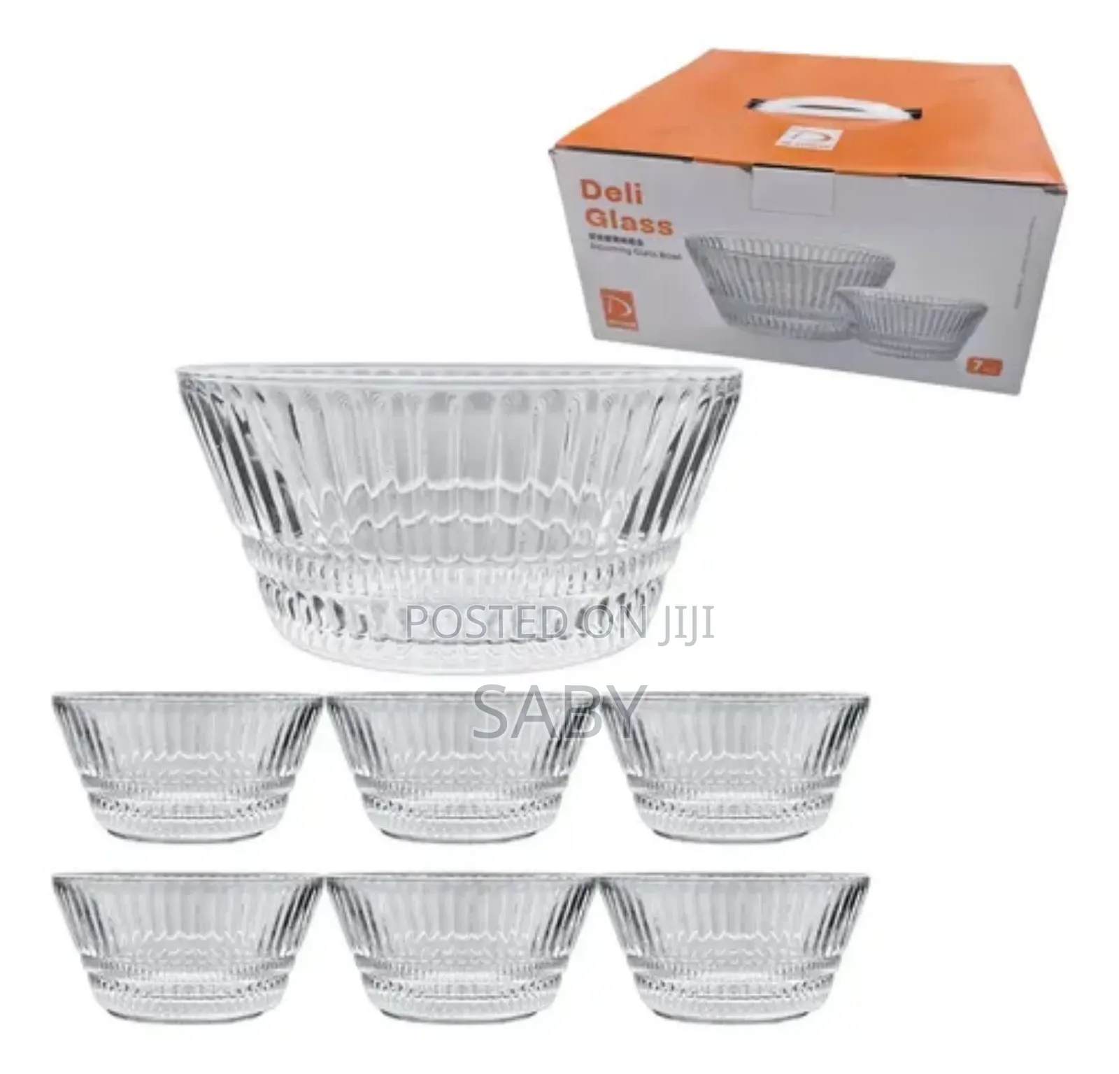 7 Piece Ice Cream Fruit Glass Cup