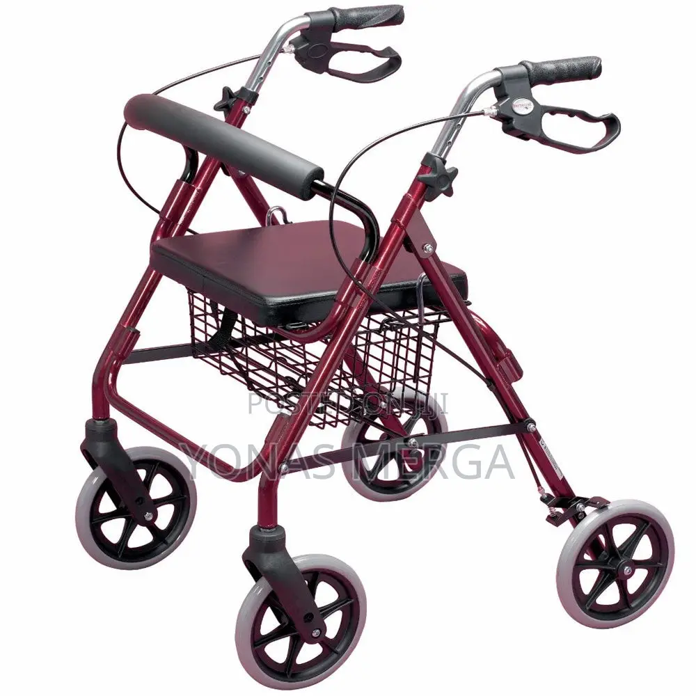 Walker With Seat//Rollator焓娼easy Assembly and Secure Locking Mechanism