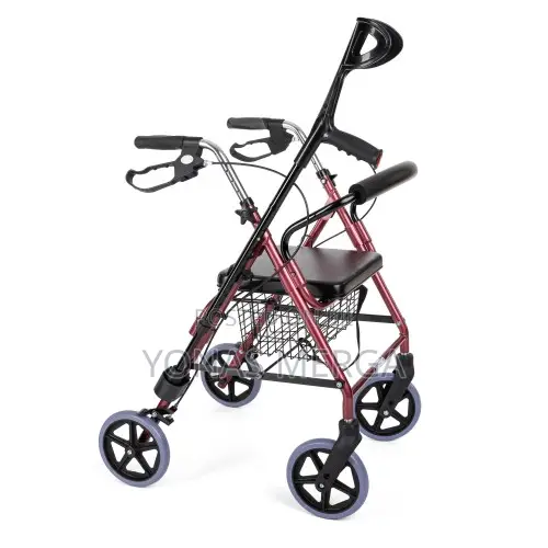 Walker柊暡rollator for Disabled and Elderly With Open Basket