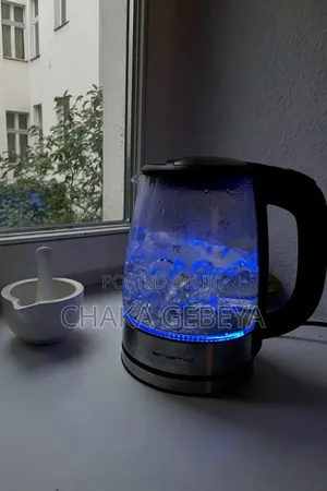 ኳሊቲ የውሃ እና ሻይ ማፍያ - 2.2l, Glass, 1500w, Tea Infuser Included