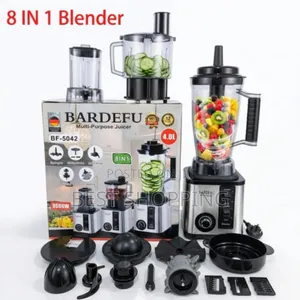 Bardefu 8 in 1 Food Processor, Blender,Grinder,Slicer,Orange Juicer