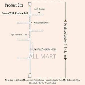 Ktelescopic Floorto Ceiling Free
Standing Cloth Drying Pole