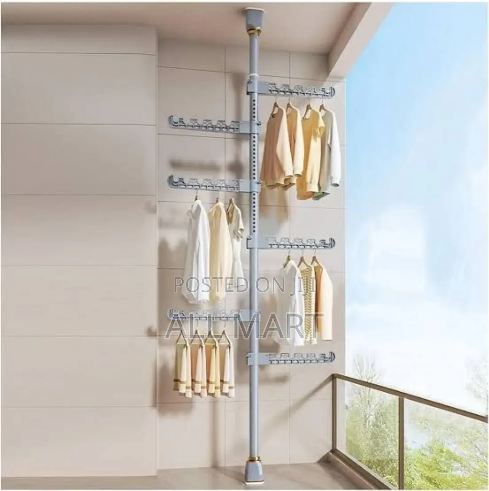 Ktelescopic Floorto Ceiling Free
Standing Cloth Drying Pole