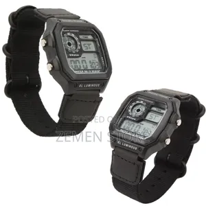 Original Casio World Time Digital Watch - Wr100m 10-Year Battery