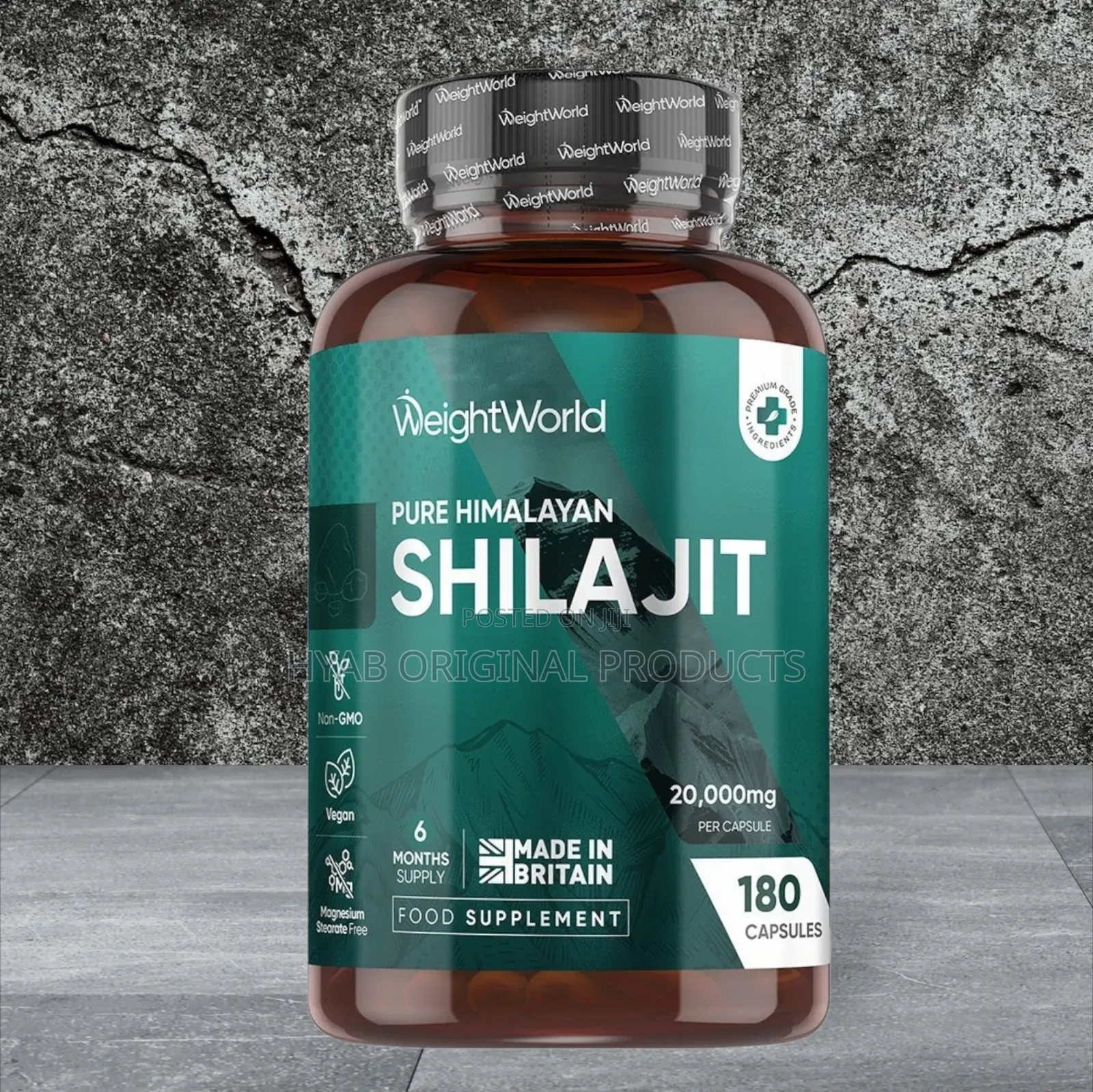Pure Himalayan Shilajit 20,000mg , 180 Capsules ( 6month Supply)