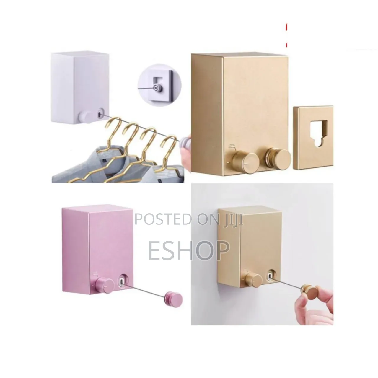 Premium Retractable Clothesline With Self-Locking Auto-Rewind