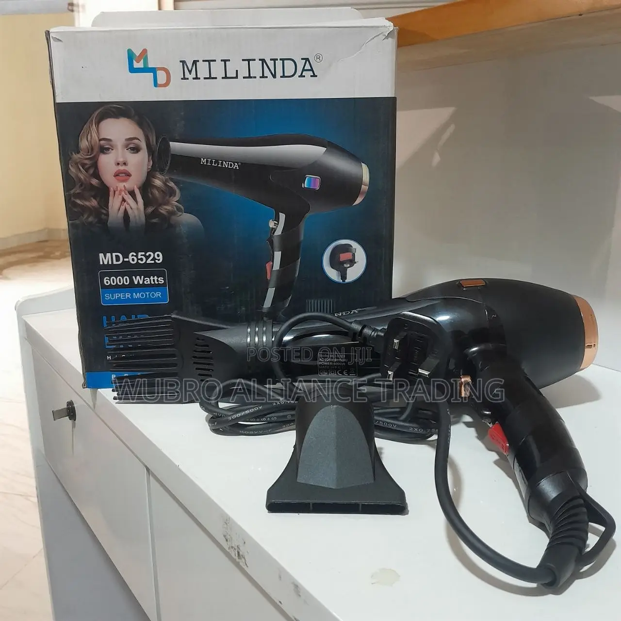 Milinda Md-6529 Professional Hair Dryer 6000w Super Motor | ሄር ድራየር