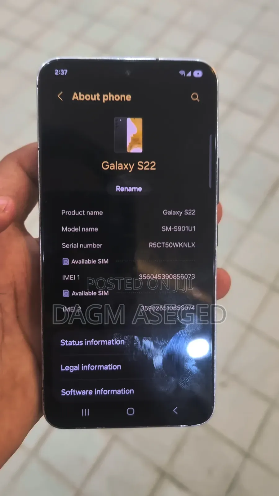 Samsung Galaxy S22 5G 128 GB Black