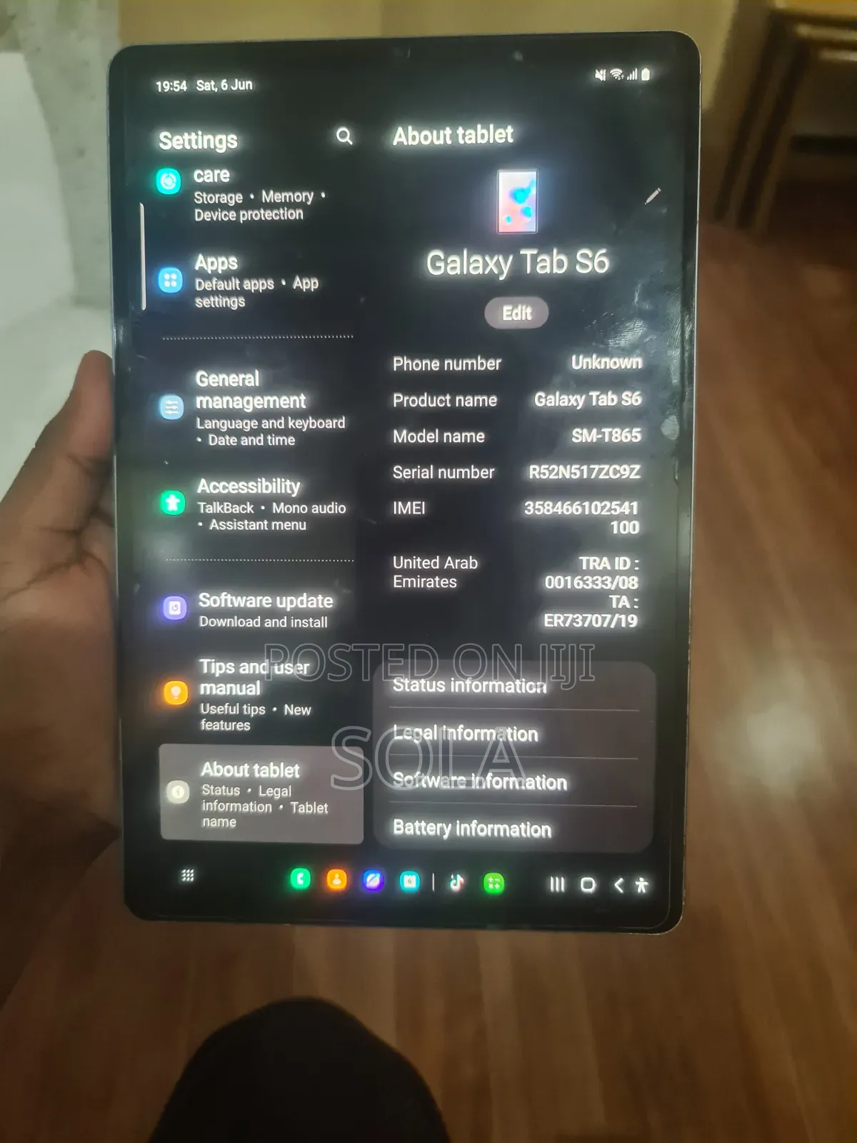 Samsung Galaxy Tab S6 128 GB Gray