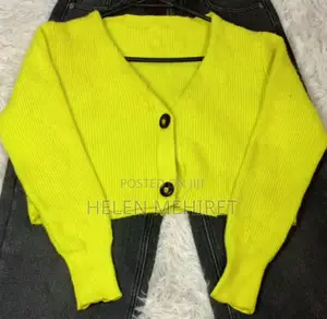 Lime Green Cropped Cardigen