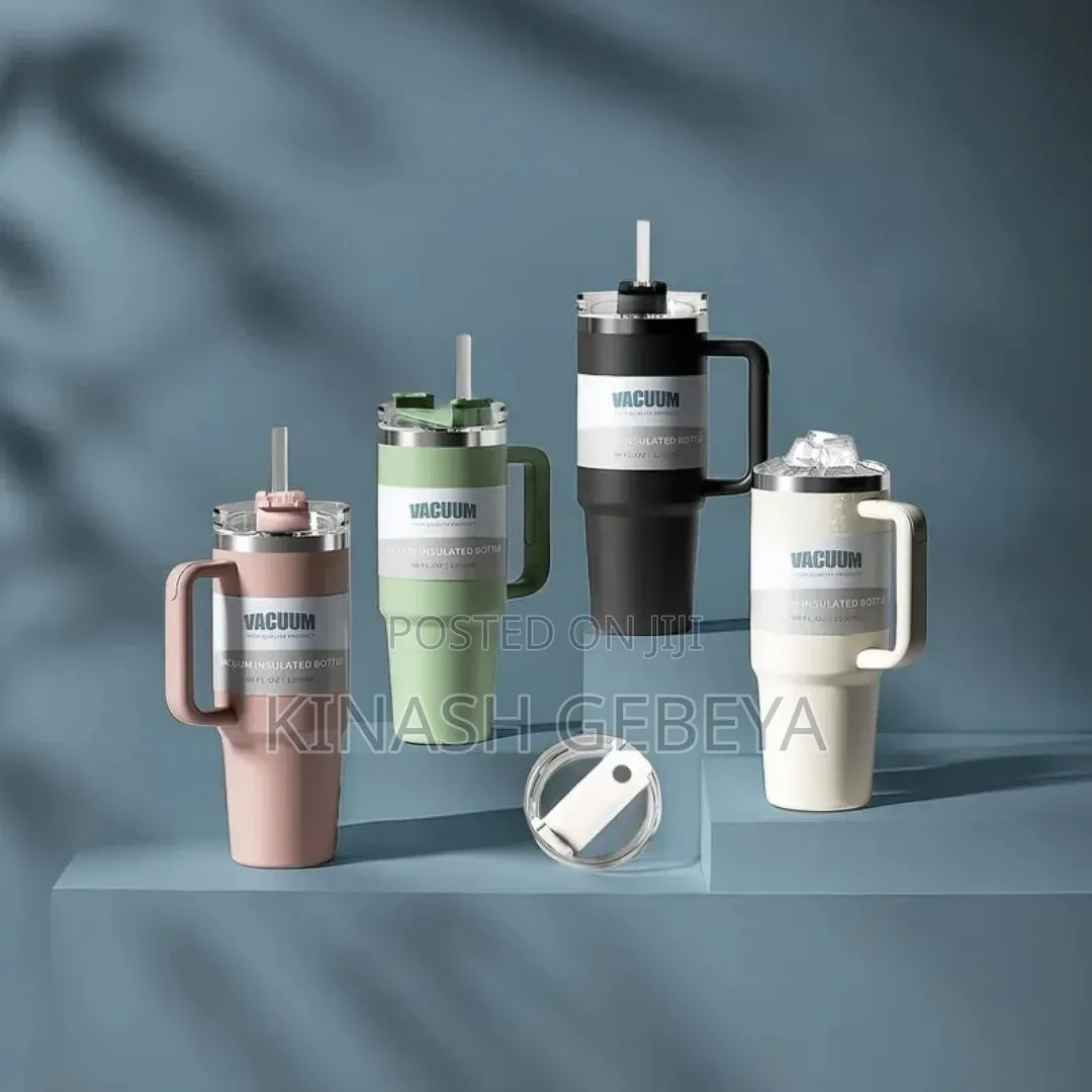 Double Layer Stainless Steel Bottle With Straw