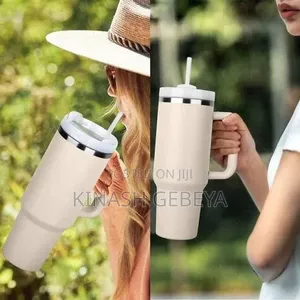 Double Layer Stainless Steel Bottle With Straw
