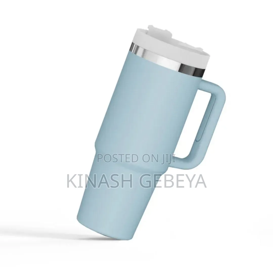 Double Layer Stainless Steel Bottle With Straw