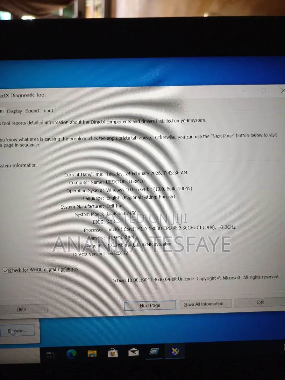 New Laptop Dell Latitude E7450 8GB Intel Core i5 SSD 256GB