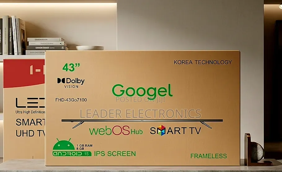 Google Tv 43" Smart Android Tv New Double Glass Tv Android 15.0