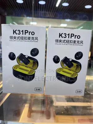 K31pro Collar Clip Button Microphone Dual Pack