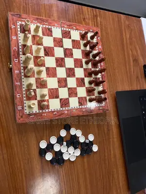 3in1 Wooden Game Set Chess+ Checkers + Backgammon ] 3በ1 ጨዋታ