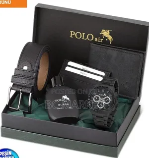 Black Color Polo Men's Gift Set