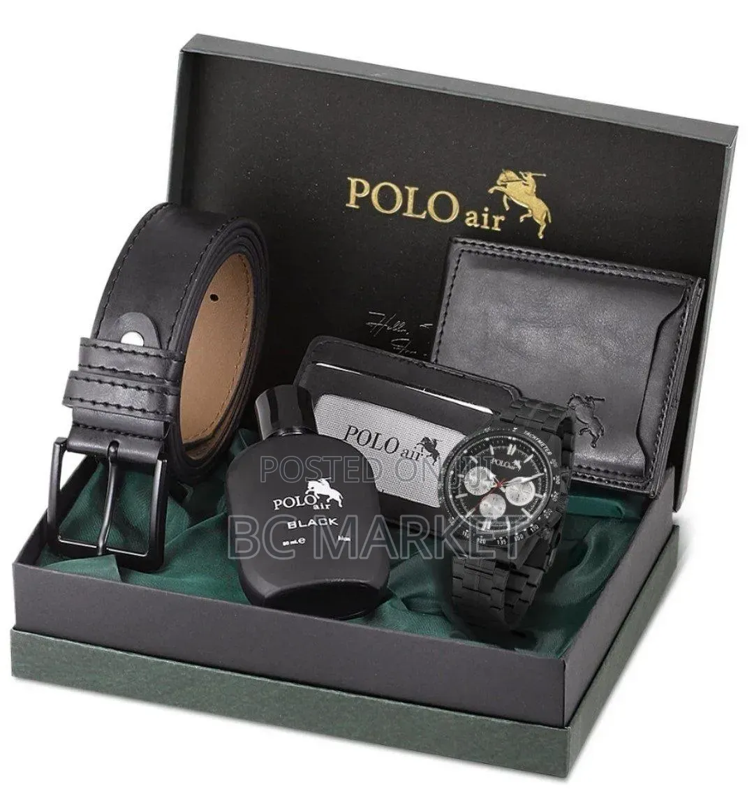Black Color Polo Men's Gift Set